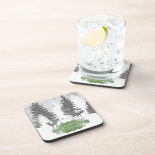 Porta-copo Duro de plástico da Wonderland de inverno - Verde