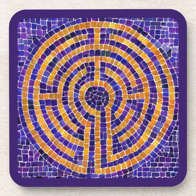 Porta-copo DURO LABYRINTH MOSAIC Portas copos plásticas - Rox (Frente)