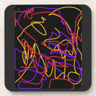 Porta-copo Duro plástico portas copos set Neon abstrato art