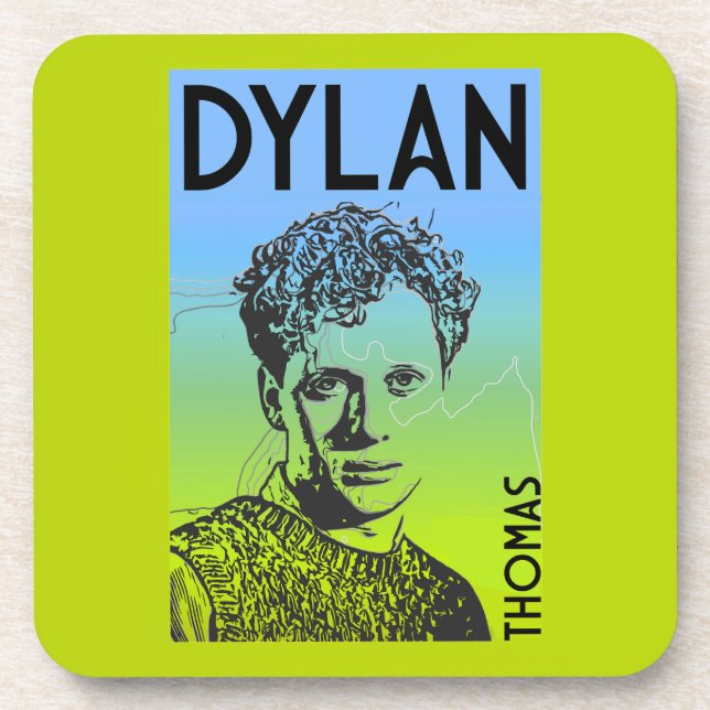 Porta-copo Dylan Thomas Welsh Poet (Frente)