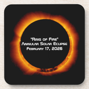 Porta-copo Eclipse Solar Anelar de Fogo de 2026