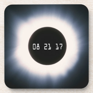 Porta-copo Eclipse Solar Total em Preto e Branco