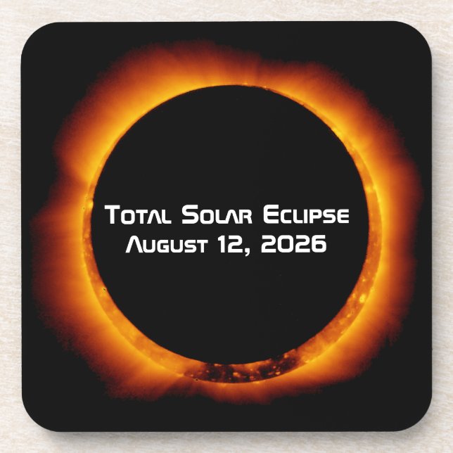 Porta-copo Eclipse Total do Sol de 2026 (Frente)