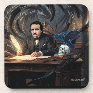 Porta-copo Edgar A. Poe Compondo O Corvo Em Sonhos Góticos