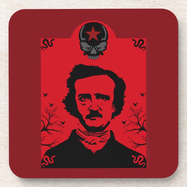 Porta-copo Edgar Allan Poe Art Gift (Frente)