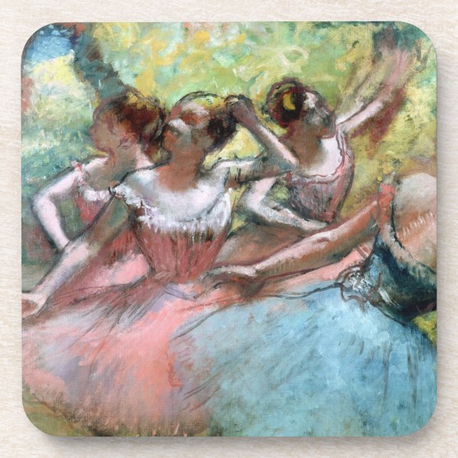 Porta-copo Edgar Degas | quatro bailarinas no palco (Frente)
