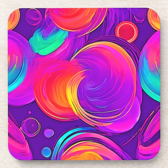 Porta-copo Eetal Neon: Sonhos Abstrato (Frente)