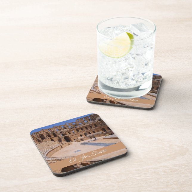 Porta-copo El Jem Gladiator Colosseum Tunísia Viagem Souvenir (Lado Direito)