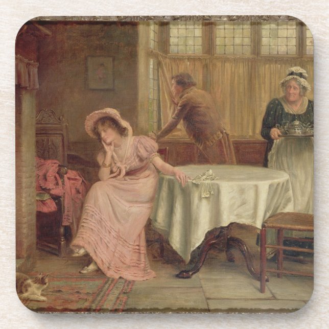 Porta-copo "Ele vêm?" (óleo em canvas) (Frente)