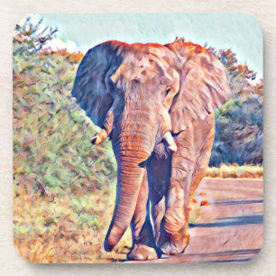 Porta-copo elefante aquarell