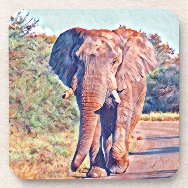 Porta-copo elefante aquarell (Frente)