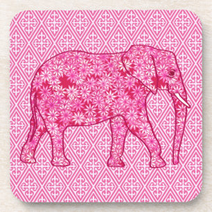 Porta-copo Elefante da flor - cor-de-rosa fuchsia