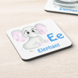 Porta-copo Elefante personaliza ABC: Letra E - Adicione seu N
