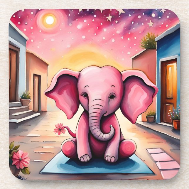 Porta-copo Elefante Yoga (Frente)
