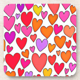 Porta-copo Elegância Chic Hearts: Amor Feliz
