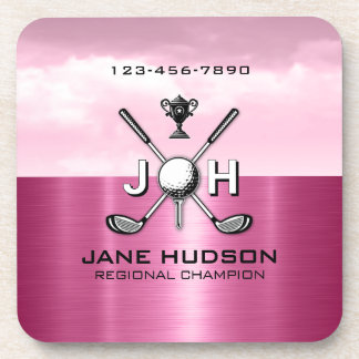 Porta-copo Elegant Women Custom Golf Monogram Design