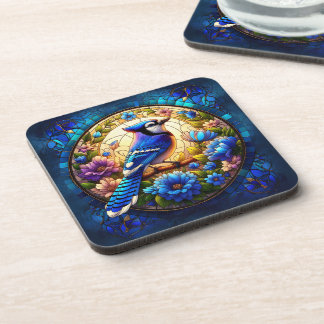 Porta-copo Elegante Azul Jay De Vidro Mantido Inspirado Na Na