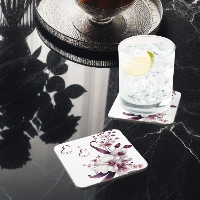 Porta-copo Elegante Floral Personalizado  (Criador carregado)