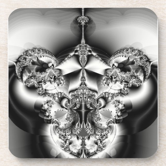 Porta-copo Elegante Silver Chandelier (Frente)