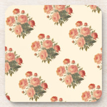 Elegantes Peônias Rosa Florais Vintage