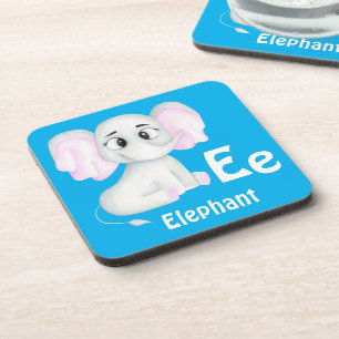 Porta-copo Elephant personalize ABC: Carta E - Adicione seu n
