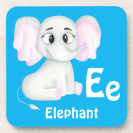 Porta-copo Elephant personalize ABC: Carta E - Adicione seu n