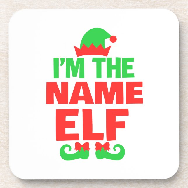 Porta-copo Elfo de Natal Personalizado (Frente)