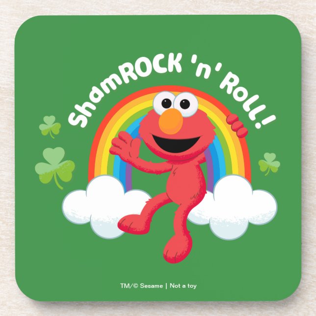 Porta-copo Elmo | Shamrock 'n' Roll Rainbow (Frente)