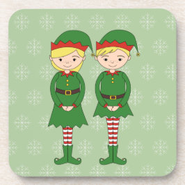 Porta-copo Elves de Natal ilusima Verde
