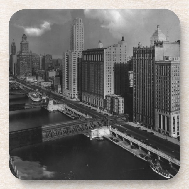 Porta-copo Em novembro de 1939:  A cidade de Chicago (Frente)