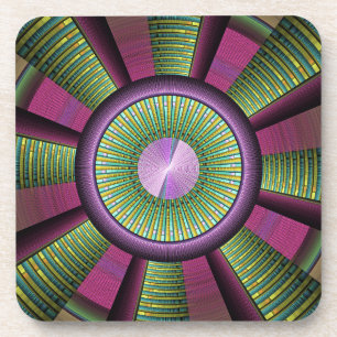 Porta-copo Em volta de e arte decorativa moderna colorida do