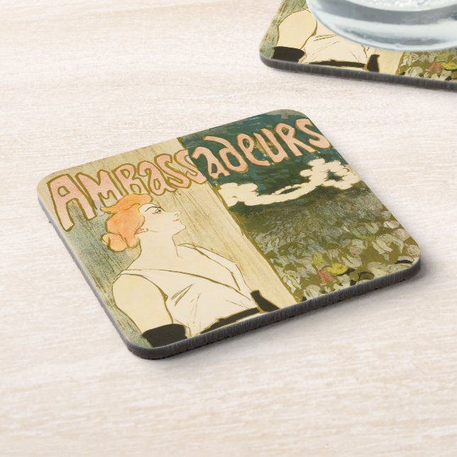 Porta-copo Embaixadores Yvette Guilbert por Theophile Steinle (Left Side)