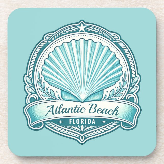 Porta-copo Emblema Costeiro de Atlantic Beach FL (Frente)