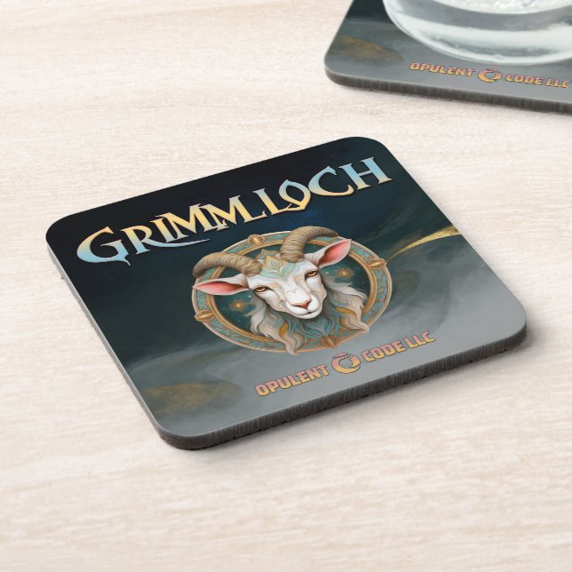Porta-copo Emblema de Cabra Grimmloch RPG de Fantasia (Left Side)