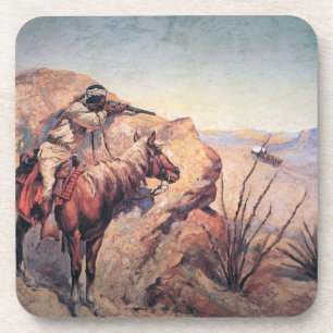 Porta-copo Emboscada de Apache (óleo em canvas)