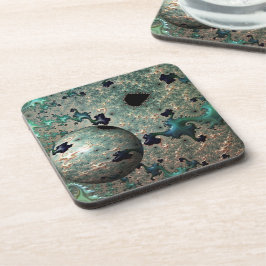 Porta-copo Emerald e Dourado Mandelbrot com o Sphere Porta co