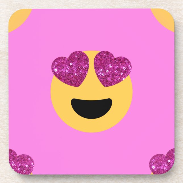 Porta-copo emoji do coração (Frente)