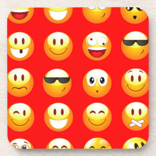 Porta-copo emojis vermelhos