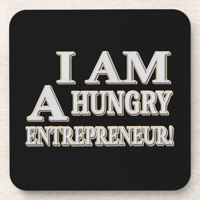 Porta-copo "EMPREENDEDOR COM FOME" Design. Comprar Agora (Frente)