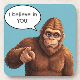 Porta-copo Encorajar o Pé-Grande é acreditar em você