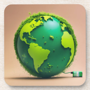 Porta-copo Energizando o Planeta – Terra Sustentável e Verde