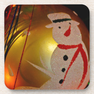 Porta-copo Enfeite de Homem de Neve Geado