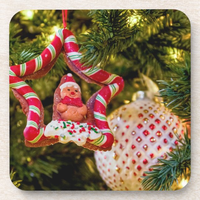Porta-copo Enfeites de natal de pão-duro (Frente)