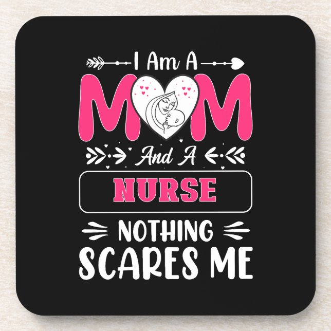 Porta-copo Enfermeira Engraçada Mãe, Enfermeira Mamãe faz cit (Frente)