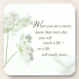 Porta-copo Enfermeira toca vida com flores selvagens