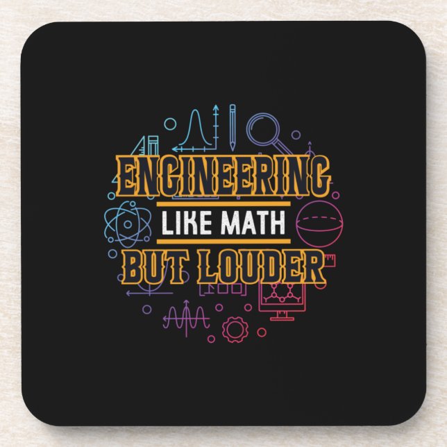 Porta-copo Engenharia De engenheiros Como Matemática (Frente)