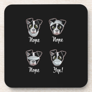 Porta-copo Engraçada Boston Terrier Gift Mouth Nose Mask Cã