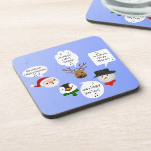 Porta-copo Engraçado. Desejamos-lhe um Feliz Natal.