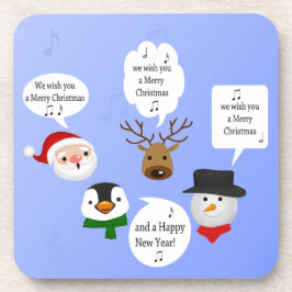 Porta-copo Engraçado. Desejamos-lhe um Feliz Natal.