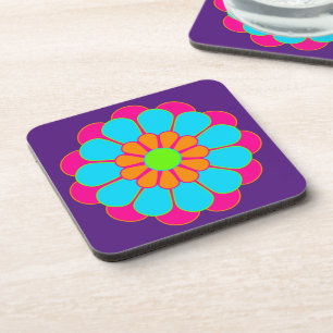 Porta-copo Engraçado Flower Power Bloom III + seu backgr. &